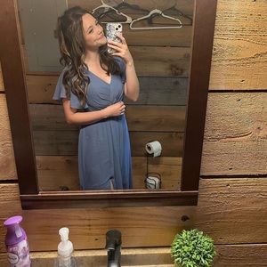 Slate Blue Bridesmaids gown